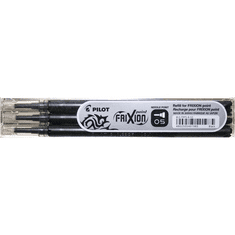 Pilot Frixion Point 0,5mm 3db-os fekete rollertoll betét (BLS-FRP5-B-S3) (BLS-FRP5-B-S3)