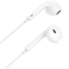 Vipfan Vezetékes sztereó fülhallgató, 3.5 mm, mikrofon, funkció gomb, hangerő szabályzó, M04, fehér (IP036861)