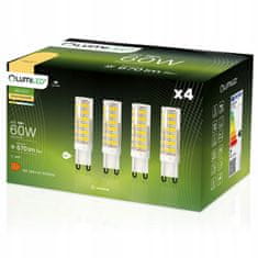 LUMILED 4x LED izzó G9 CAPSULE 7W = 60W 670lm 3000K Meleg fehér 360°