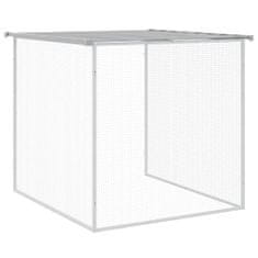 Greatstore világosszürke horganyzott acél tyúkketrec tetővel 603x98x90 cm