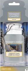 Yankee Candle Candlelit Cabin autóillatosító - papír autós címke