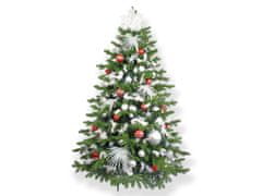 LAALU.cz Díszített mesterséges karácsonyfa 163 díszítéssel POLAR RED II 240 cm-es fa állvánnyal és karácsonyi díszekkel