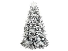 LAALU.cz Díszített mesterséges karácsonyfa 109 díszekkel POLAR WHITE 180 cm állvánnyal és karácsonyi díszekkel