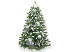 LAALU.cz Díszített mesterséges karácsonyfa 139 díszítéssel POLAR WHITE II 240 cm-es fa állvánnyal és karácsonyi díszekkel