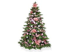 LAALU.cz Díszített mesterséges karácsonyfa 135 díszítéssel PRINCE ANNA 240 cm-es fa állvánnyal és karácsonyi díszekkel