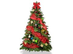 LAALU.cz Díszített mesterséges karácsonyfa 152 díszítéssel SYMBOL CHRISTMAS 240 cm-es fa állvánnyal és karácsonyi díszekkel