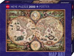 Heye Rejtvény Régi világtérkép 2000 darab
