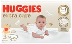 4x HUGGIES Extra Care 3 eldobható pelenka (6-10 kg) 40 db