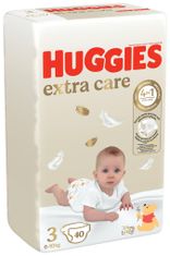 4x HUGGIES Extra Care 3 eldobható pelenka (6-10 kg) 40 db