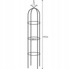 Northix Növénytartó obeliszk - 197 cm magas rács 