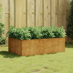 Greatstore corten acél kerti magaságyás 120x80x40 cm