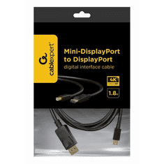 Gembird Mini DisplayPort - DisplayPort kábel 1.8m fekete (CCP-mDP2-6) (CCP-mDP2-6)
