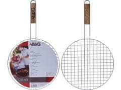 BBQ Kerek grillsütő, átmérő 32cm, fa fogantyúval