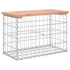 Greatstore tömör duglászfenyő gabion kerti pad 63x31,5x42 cm