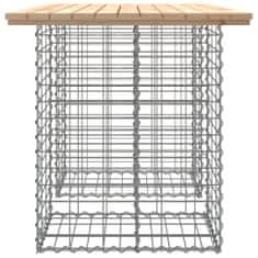 Greatstore tömör fenyőfa gabion kerti pad 100x70x72 cm