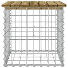 Greatstore impregnált fenyőfa gabion kerti pad 43 x 44 x 42 cm