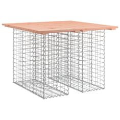 Greatstore tömör duglászfenyő gabion kerti pad 100x102x72 cm