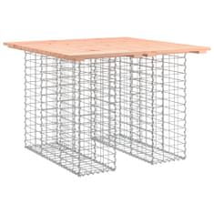 Greatstore tömör duglászfenyő gabion kerti pad 100x102x72 cm