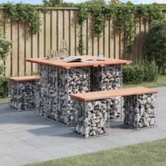 Greatstore tömör duglászfenyő gabion kerti pad 100x102x72 cm