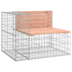 Greatstore tömör duglászfenyő gabion kerti pad 92 x 71 x 65,5 cm