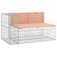 Greatstore tömör duglászfenyő gabion kerti pad 122 x 71 x 65,5 cm