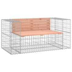 Greatstore tömör duglászfenyő gabion kerti pad 143 x 71 x 65,5 cm