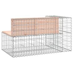 Greatstore tömör duglászfenyő gabion kerti pad 122 x 71 x 65,5 cm