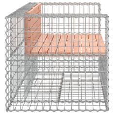 Greatstore tömör duglászfenyő gabion kerti pad 143 x 71 x 65,5 cm