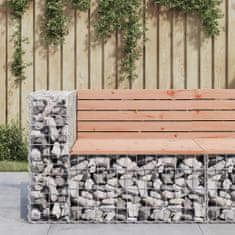 Greatstore tömör duglászfenyő gabion kerti pad 92 x 71 x 65,5 cm