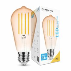 Modee Smart Lighting LED izzószál borostyánsárga izzó, E27 4W meleg fehér (ML-ST58FA1800K4WE27)