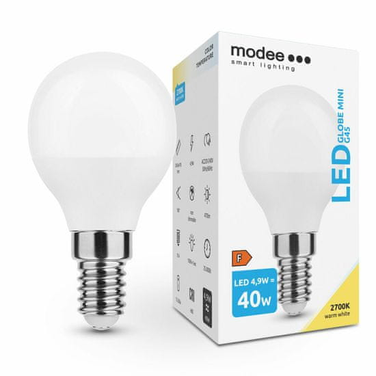 Modee Smart Lighting LED Globe Mini E14 4,9 W meleg fehér (ML-G452700K4.9WE14)