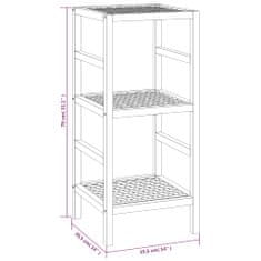 Vidaxl tömör diófa fürdőszobapolc 35,5 x 35,5 x 79 cm 350363