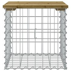 Greatstore impregnált fenyőfa gabion kerti pad 43 x 44 x 42 cm