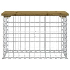 Greatstore tömör impergnált fenyőfa gabion kerti pad 63 x 31,5 x 42 cm