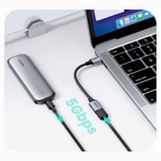 Ugreen Ugreen US378 USB-C - USB 3 OTG kábel 0,15m - Fekete