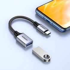 Ugreen Ugreen US378 USB-C - USB 3 OTG kábel 0,15m - Fekete