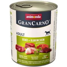 Animonda GranCarno kutyakonzerv - marhahús + nyúl + gyógynövények 800 g