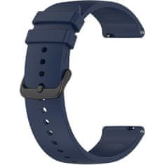 4wrist Curea de silicon universală cu cataramă neagră 20 mm - Dark Blue