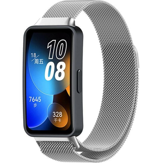 4wrist Milánói szíj, mágneses csattal Huawei Watch Band 8 -hoz - Silver