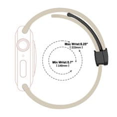 4wrist Színes mintázatú szilikon szíj Apple Watch-hoz 42/44/45/49 mm - Fehér