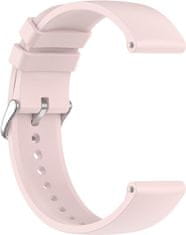 4wrist Univerzális szilikon szíj ezüst csattal 20 mm - Pink