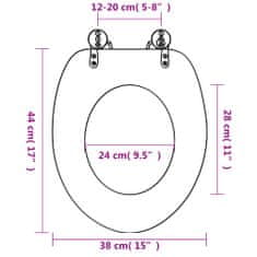 Vidaxl 2 db tengericsillag mintás MDF WC-ülőke lassan csukódó fedéllel 276997