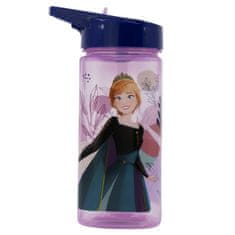 Stor Szögletes műanyag palack kihúzható szívószállal DISNEY FROZEN, Tritan 510ml, 74214