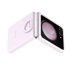 SAMSUNG Galaxy Z Flip5 SM-F731B, Szilikon tok, telefongyűrű, lila, gyári (RS147096)