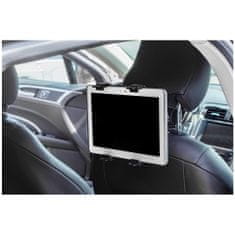 TKG Tablettartó: MaxLife MXTH-01 - Univerzális fejtámlára rögzíthető fekete autós tablet tartó (14-25 cm)