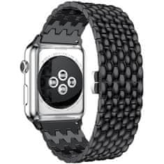 4wrist Sárkány mintázatú acél szíj Apple Watch-hoz 38/40/41 mm - Black