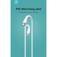 Devia USB Type-C - USB Type-C adat- és töltőkábel 1 m-es vezetékkel - Kintone Series Type-C To Type-C Cable - 15W - white - ECO csomagolás (ST379550)