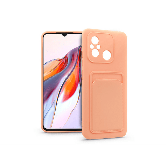 Haffner Xiaomi Redmi 12C szilikon hátlap kártyatartóval - Card Case - pink (PT-6790)
