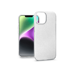Haffner Apple iPhone 14 szilikon hátlap - Glitter - ezüst (TF-0217)