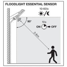 LEDVANCE Reflektor LED 30W 2700lm 6500K Hideg feher IP65 Fekete mozgásérzékelővel ESSENTIAL SENSOR